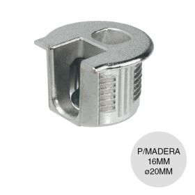 Caja herraje union Rafix 20 p/madera 16mm zinc ø 20mm