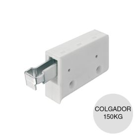 Colgador armario superior 150kg plastico blanco