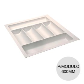 Cubiertero Universal p/modulo 600mm plastico blanco granulado 50mm x 490mm x 540mm