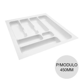 Cubiertero Universal p/modulo 450mm plastico blanco granulado 57mm x 390mm x 490mm