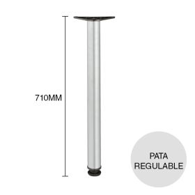 Pata de mesa regulable Rondella cromado pulido ø 60mm x 710mm