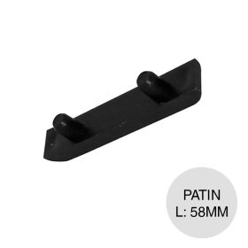 Patin c/tarugos polipropileno negro 6.5mm x 58mm