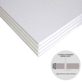 Placa cielorraso desmontable Capitel Estandar borde especial blanca salpicada 35mm x 610mm x 610mm 24u x caja 8.93m²