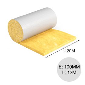 Lana de vidrio Micro Aire® Rigid Roll Blanco 100mm x 1.2m x 12m x 14.4m2