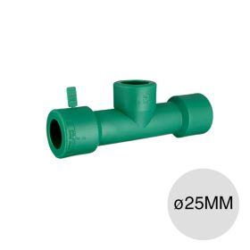 Misturador agua fria caliente polipropileno random PN25 termofusion ø25mm
