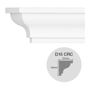 Moldura decorativa cornisa EPS Isoforma D15 CRC exterior 150mm x 150mm x 1000mm