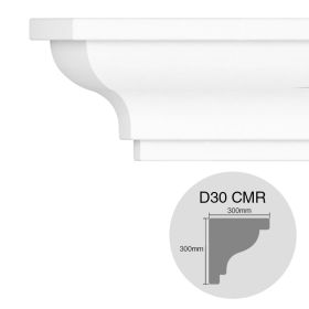 Moldura decorativa cornisa EPS Isoforma D30 CMR exterior 300mm x 300mm x 1000mm