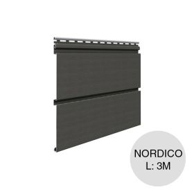 Revestimiento PVC Iso Siding Nordico exterior antracita 200mm x 3m
