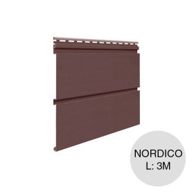 Revestimiento PVC Iso Siding Nordico exterior nogal 200mm x 3m