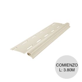 Perfil comiezo exterior PVC Iso Siding beige 80mm x 3.80m