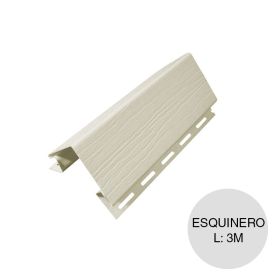 Perfil esquinero exterior PVC Iso Siding beige 50mm x 3m