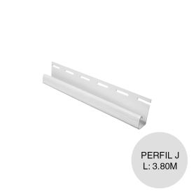 Perfil J PVC Iso Siding blanco x 3.80m