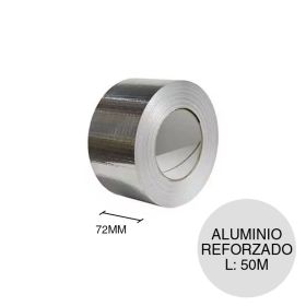 Cinta aluminio reforzado rollo x 72mm x 50m