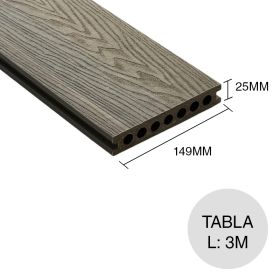 Tabla deck WPC bicapa coextruido ancient 25mm x 149mm x 3m