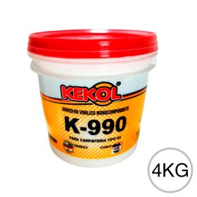 Adhesivo vinilico K-990 p/carpinteria D2 blanco balde x 4kg