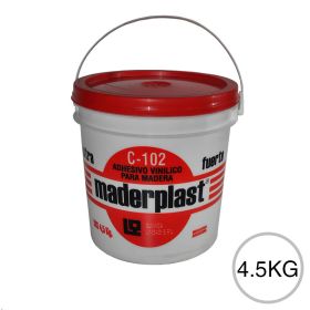 Adhesivo vinilico C-102 extra fuerte p/maderas blanco balde x 4.5kg