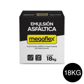 Emulsion asfaltica impermeabilizante Megaflex base acuosa aplicacion frio caja x 18kg