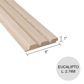 Revestimiento alistonado eucaliptus grandis 1" x 6" x 2.74m pack x 5u x 2m²