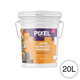 Pintura latex acrilico exterior ME-400 premium lavable antihongos antimancha blanco mate balde x 20l