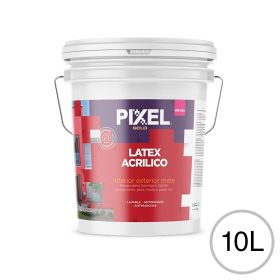 Pintura latex acrilico interior/exterior MIE-300 lavable antihongos antimancha blanco mate balde x 10l