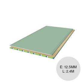 Placa yeso construccion seco alta densidad resistente humedad interior Placo IMPACT RH 12.5mm x 1.2m x 2.4m