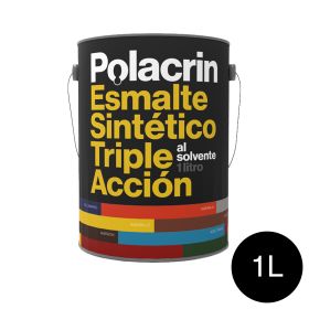 Esmalte sintetico Triple Accion exterior interior negro brillante lata x 1l