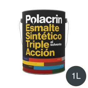 Esmalte sintetico Triple Accion exterior interior gris brillante lata x 1l