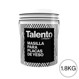 Masilla tomado juntas placas yeso construccion seco Talento blanco balde x 1.8kg