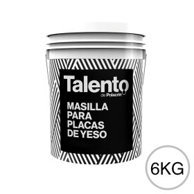 Masilla tomado juntas placas yeso construccion seco Talento blanco balde x 6kg