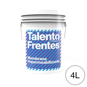 Membrana liquida impermeabilizante acrilica Talento Frentes blanco balde x 4l