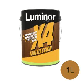 Impregnante protector madera Luminor x4 Multiaccion exterior interior natural satinado lata x 1l