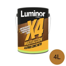 Impregnante protector madera Luminor x4 Multiaccion exterior interior natural satinado lata x 4l