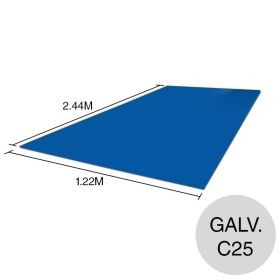 Chapa lisa prepintada C25 azul 1.22m x 2.44m x 0.50mm
