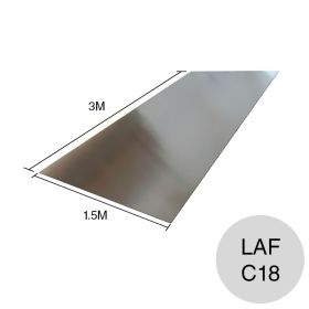Chapa lisa LAF C18 1.5m x 3m x 1.25mm