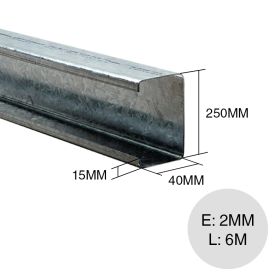 Perfil steel framing PGC 250mm x 40mm x 2mm x 6m