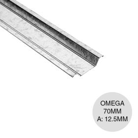 Perfil Drywall omega 70mm x 12.5mm x 2.6m