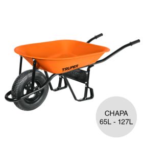Carretilla chapa rueda neumatica 65L - 127L 220mm x 690mm x 940mm