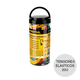 Juego tensores elasticos polipropileno ø 8mm bote x 20u