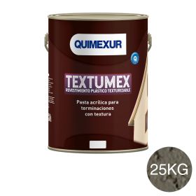 Revestimiento plastico texturizable Textumex Efectos grano medio exterior interior beige vicuña balde x 25kg