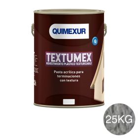 Revestimiento plastico texturizable Textumex Efectos grano medio exterior interior gris balde x 25kg