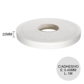 Canto ABS c/adhesivo blanco nature rollo x 0.45mm x 22mm x 1m