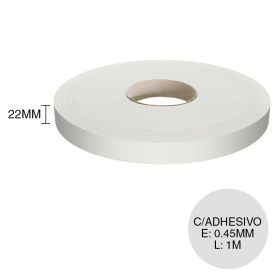 Canto ABS c/adhesivo ceniza rollo x 0.45mm x 22mm x 1m