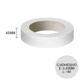 Canto ABS c/adhesivo blanco rollo x 0.45mm x 45mm x 1m