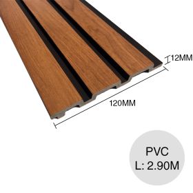 Revestimiento alistonado PVC combinado 12mm x 120mm  x 2.90m