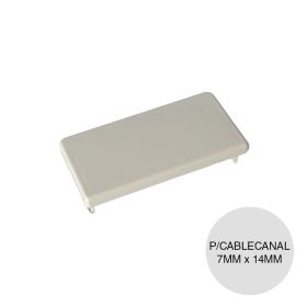 Accesorio puntera plana p/cablecanal PVC blanco 7mm x 14mm