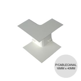 Accesorio curva interna p/cablecanal PVC blanco 16mm x 40mm