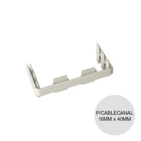 Accesorio union plana p/cablecanal PVC blanco 16mm x 40mm