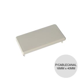 Accesorio puntera plana p/cablecanal PVC blanco 16mm x 40mm