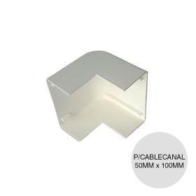 Accesorio curva externa p/cablecanal PVC blanco 50mm x 100mm