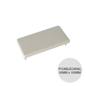 Accesorio puntera plana p/cablecanal PVC blanco 50mm x 100mm
